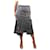 Autre Marque Falda midi bordada negra - talla UK 14 Negro Nylon  ref.984097