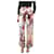 Etro Pink floral light straight-leg trousers - size UK 8 Viscose  ref.984098