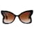 Vivienne Westwood Óculos de sol pretos em formato de coração com detalhes em diamante - tamanho  ref.984136