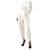Autre Marque Pantalon plissé crème - Taille XS Coton Écru  ref.984196