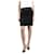 Gucci Falda negra con detalle de cinturón - talla UK 12 Negro Algodón  ref.984228
