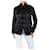 Comme Des Garcons Black belted satin jacket - size UK 8 Silk  ref.984253