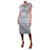 Autre Marque Grey printed dress with belt - size US 10 Cotton  ref.984308