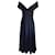 Autre Marque Brandon Maxwell Black Off-the-Shoulder Silk Midi Dress  ref.984416
