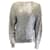Isabel Marant Silver Metallic Sequined Long Sleeved Top Silvery Polyester  ref.984419