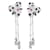 Cartier earrings, “Orchid Caress”, WHITE GOLD, diamants, colored stones.  ref.984433