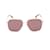 Gucci Óculos de Sol Quadrados Coloridos Marrom Metal  ref.984498