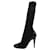 Chanel Bottines noires style chaussettes à talons et bout rond - taille EU 38.5  ref.985191