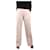 Loro Piana Pantalon tailleur rose - taille IT 44 Laine  ref.985282