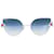 Fendi Silberne, blau getönte Cat-Eye-Sonnenbrille  ref.985309