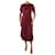 Ba&Sh Vestido rojo estampado de manga corta - talla Talla de marca 0 Roja Viscosa  ref.985319