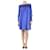 Maje Blue off the shoulder shirred mini dress - size UK 10 Cotton  ref.985705