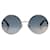 Jimmy Choo Goldene Sonnenbrille mit rundem Gestell  ref.985773