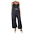 Staud Black belted jumpsuit - size XL Rayon  ref.985779