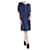 Autre Marque Blaues Leinenkleid mit Knopfleiste vorne – Größe IT 46  ref.985988
