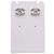 Chanel Orecchini a bottone CC in strass argento