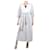 Autre Marque Weiß gestreiftes Kleid - Größe M Baumwolle  ref.986087