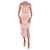 Victoria Beckham Pink organza midi dress with striped midi slip - size UK 10 Silk  ref.986129