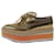 Prada Zapatos brogue con plataforma dorada - talla UE 37 Dorado Cuero  ref.986147