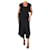 Bottega Veneta Vestido midi asimétrico negro con escote cuadrado - talla IT 38 Viscosa  ref.986275