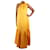Autre Marque Vestido maxi sem mangas laranja com decote frente única - tamanho M Linho  ref.986280