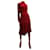 Autre Marque Vestido de terciopelo rojo - talla IT 42 Roja Seda  ref.986347