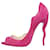 Christian Louboutin Pink suede peep-toe heels - size EU 37  ref.986354
