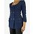 Alessandra Rich Blue embellished button printed lining scoop neck jacket - size IT 42 - Ansicht 2