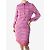 Carolina Herrera Vestido camisero con botones y estampado morado - talla EE. UU. 8 - vista 2