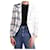 Veronica Beard Blazer à épaules matelassées à carreaux multiples - taille UK 8 Coton Multicolore  ref.986514