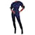 Autre Marque Conjunto de top y pantalón de manga larga azul con cinturón - talla UK 8  ref.986603