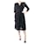 Isabel Marant Vestido midi bordado negro - talla UK 8 Seda  ref.986949