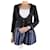 Chanel Americana negra con escote pronunciado y bolsillos - talla UK 8 Negro Lana  ref.986967