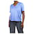 Autre Marque Blaues T-Shirt mit V-Ausschnitt – Größe M Leinen  ref.987006