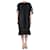 Autre Marque Vestido midi negro con detalle de encaje - talla S Algodón  ref.987066