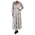Autre Marque Vestido manga longa estampado branco - tamanho XS Algodão  ref.987160