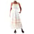 Autre Marque White floral embroidered midi dress - size US 8 Cotton  ref.987165