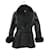****BALMAIN Black Sheepskin Leather Coat  ref.987924