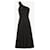 Versace Kleid mit One-Shoulder-Reifenverzierung Schwarz Viskose  ref.987936