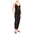 Autre Marque Rui Long Ruched Silk Dress Black  ref.987980