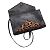 Nancy Gonzalez Nancy González Negro / Bolso bandolera de piel de becerro y piel de cocodrilo con estampado de leopardo marrón - vista 6
