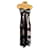 Autre Marque Monsoon Womens Clementine Black Silk Maxi Occasion Dress Wedding UK 12 Silvery  ref.988981