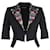 Dolce & Gabbana Blazer Con Adornos De Lana Negra Negro  ref.989038
