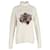 Dolce & Gabbana Pull à col roulé orné en acrylique écru Blanc  ref.989055