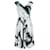 Vestido midi com estampa pincelada Dolce & Gabbana em seda marfim Branco Cru Algodão  ref.989056
