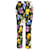 Pantaloni a gamba dritta in velluto stampa Iris di Dolce & Gabbana in cotone multicolor Multicolore  ref.989091