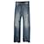 Off White Cremefarbene Distressed-Denim-Jeans mit geradem Bein aus blauer Baumwolle  ref.989313
