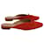Reformation Belle Bow Flat Mules in Red Suede  ref.989318