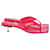 Sandali slide Balenciaga Thong Square Toe in pelle rosa  ref.989329