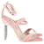 Sandálias Sophia Webster Rosalind com salto cristal e tira no tornozelo em veludo rosa  ref.989336
